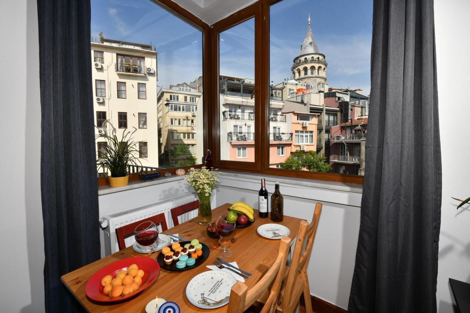 Galata Tower Is Almost In Your Bedroom And In The Balconies Rooftop Terrace With Golden Horn View *