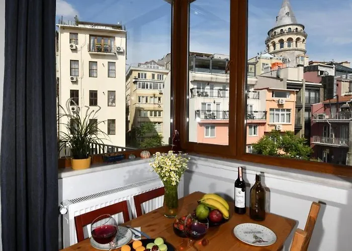 Galata Tower Is Almost In Your Bedroom And In The Balconies Rooftop Terrace With Golden Horn View