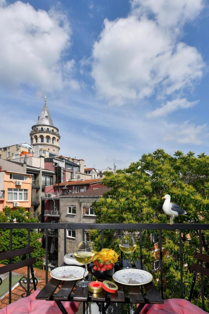 Daire Galata Tower Is Almost In Your Bedroom And In The Balconies Rooftop Terrace With Golden Horn View